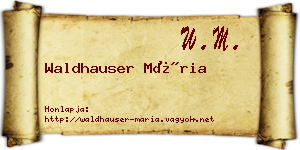 Waldhauser Mária névjegykártya